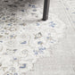 Emily Traditional Grey & Blue Floral Pattern Rug