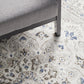 Emily Traditional Grey & Blue Floral Pattern Rug