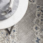 Emily Traditional Grey & Blue Floral Pattern Rug