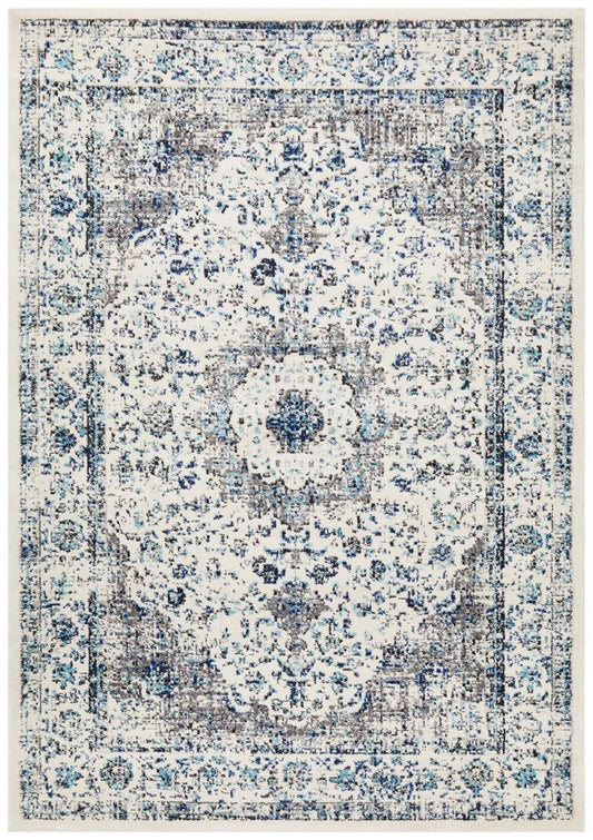 Isla Timeless Grey & Blue Transitional Rug