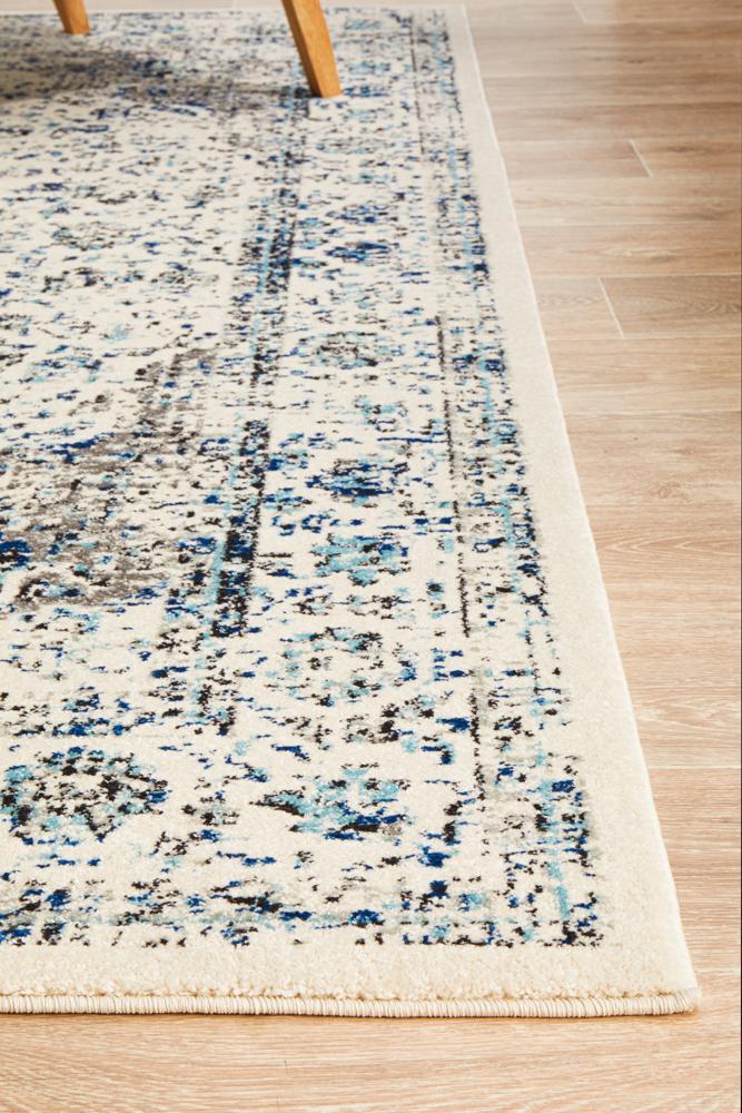 Isla Timeless Grey & Blue Transitional Rug