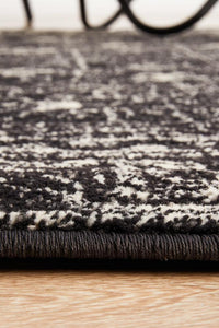 Thumbnail for Chantel Transitional Charcoal Monochrome Round Rug