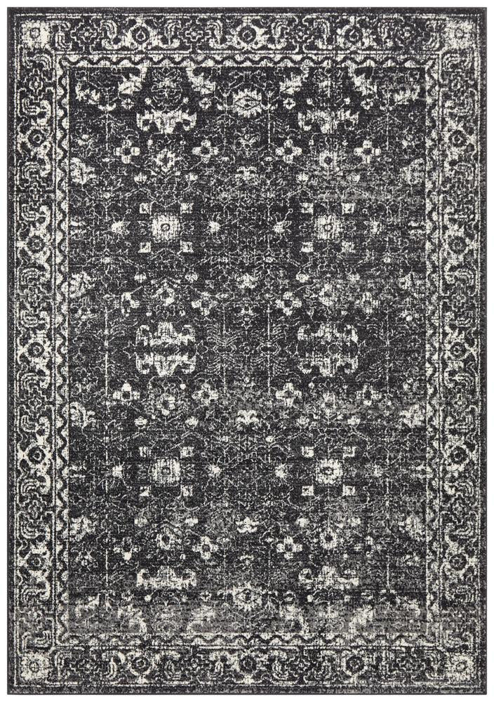 Chantel Transitional Charcoal Monochrome Rug