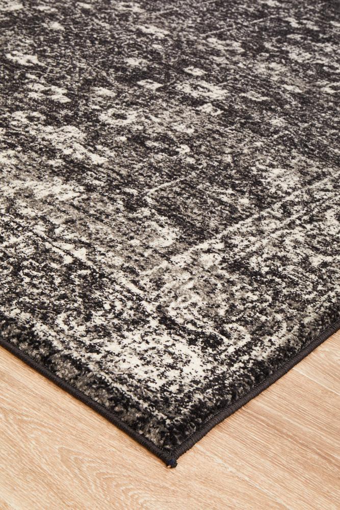 Chantel Transitional Charcoal Monochrome Rug