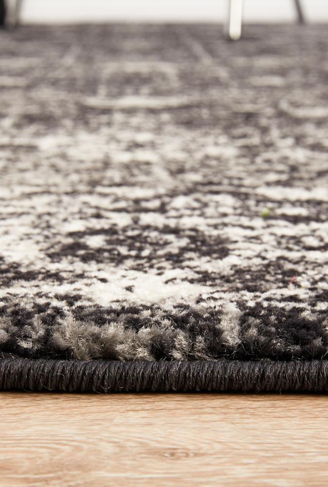 Chantel Transitional Charcoal Monochrome Rug