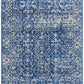 Avery Transitional Navy & White Rug hall runner