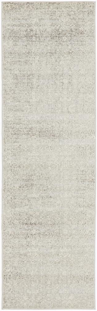 Miley Transitional Grey & White Rug hall runner