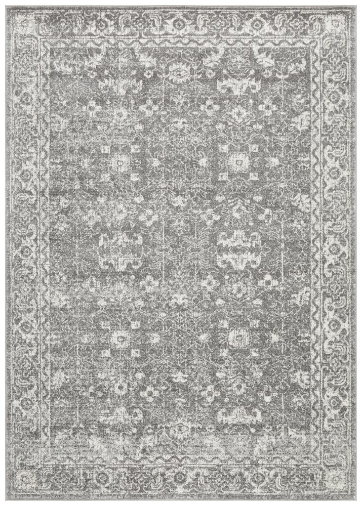 Miley Transitional Grey & White Rug