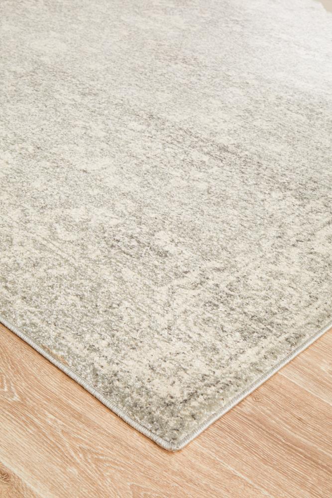 Miley Transitional Grey & White Rug