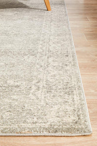 Thumbnail for Miley Transitional Grey & White Rug