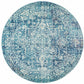 Masie Transitional Blue Haven Round Rug