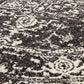 Sia Transitional Charcoal Monochrome Round Rug
