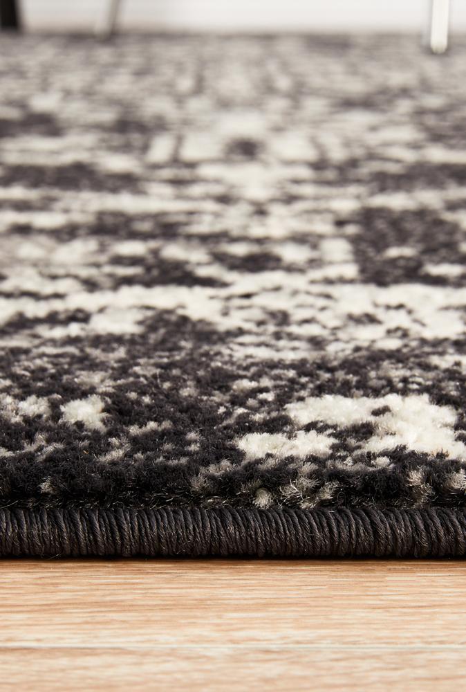 Sia Transitional Charcoal Monochrome Rug