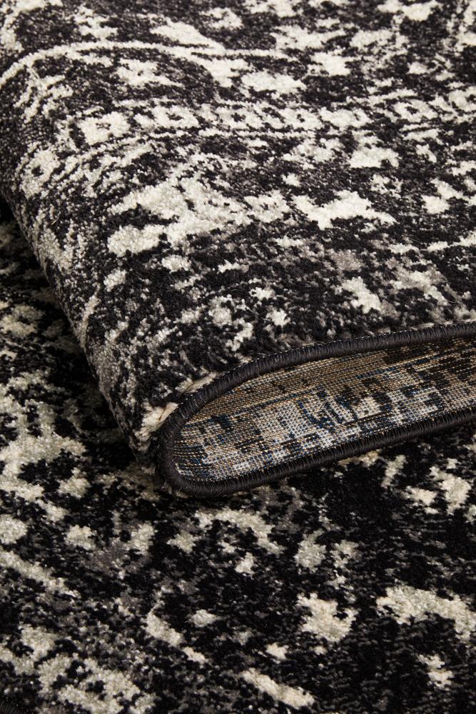 Sia Transitional Charcoal Monochrome Rug