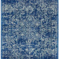 Esther Transitional Blue & White Rug hall runner