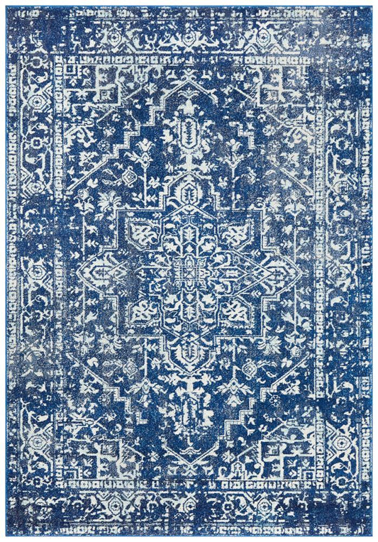 Esther Transitional Blue & White Rug