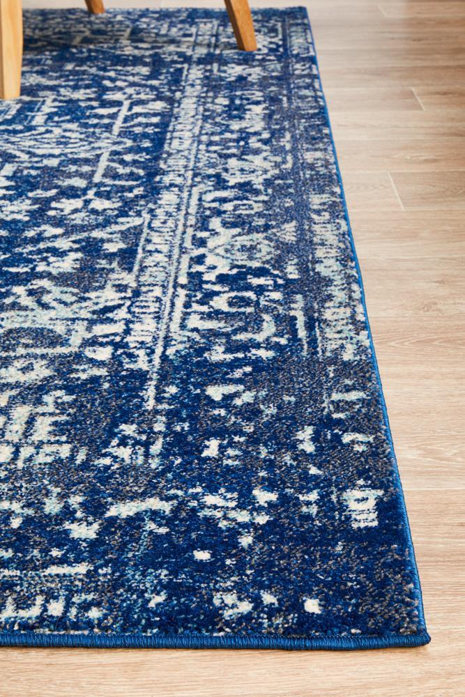 Esther Transitional Blue & White Rug
