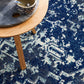 Esther Transitional Blue & White Rug close up
