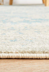 Thumbnail for Carli Transitional Blue & White Distressed Rug