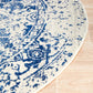 Jezebel Transitional Navy & White Round Rug