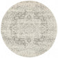 Camilla Transitional Grey & White Distressed Round Rug