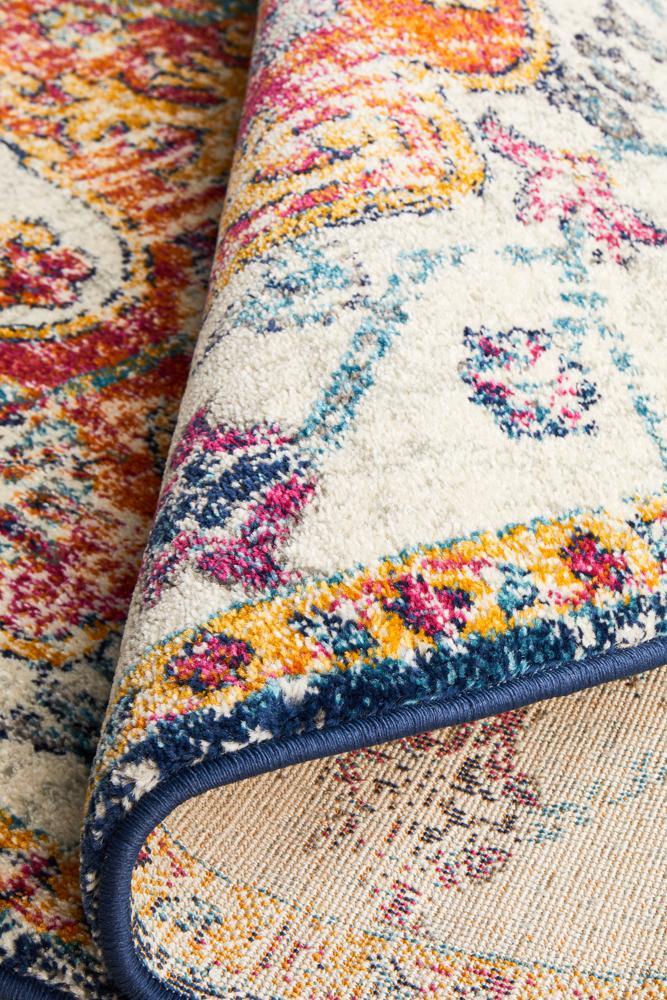 Aziza Transitional Multi-Colour Round Rug