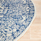 Rayna Transitional Blue & White Round Rug