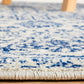 Rayna Transitional Blue & White Round Rug