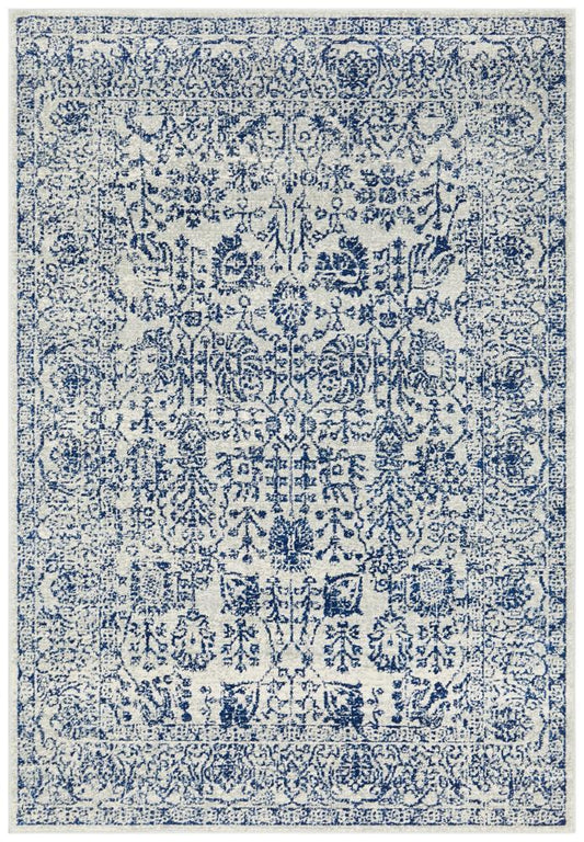 Rayna Transitional Blue & White Rug