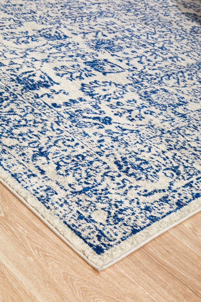 Rayna Transitional Blue & White Rug