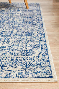Thumbnail for Rayna Transitional Blue & White Rug