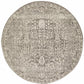 Estelle Transitional Grey & White Round Rug
