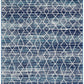 Talia Geometric Blue & White Rug