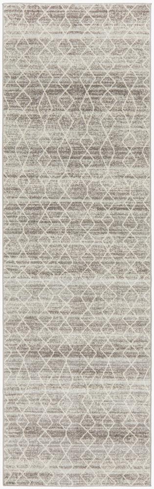 Talia Geometric Grey & White Diamond Pattern Rug