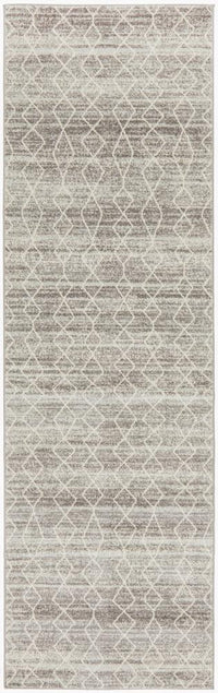 Thumbnail for Talia Geometric Grey & White Diamond Pattern Rug