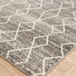 Talia Geometric Grey & White Diamond Pattern Rug