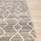 Talia Geometric Grey & White Diamond Pattern Rug