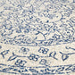 Ella Transitional Blue & White Round Rug