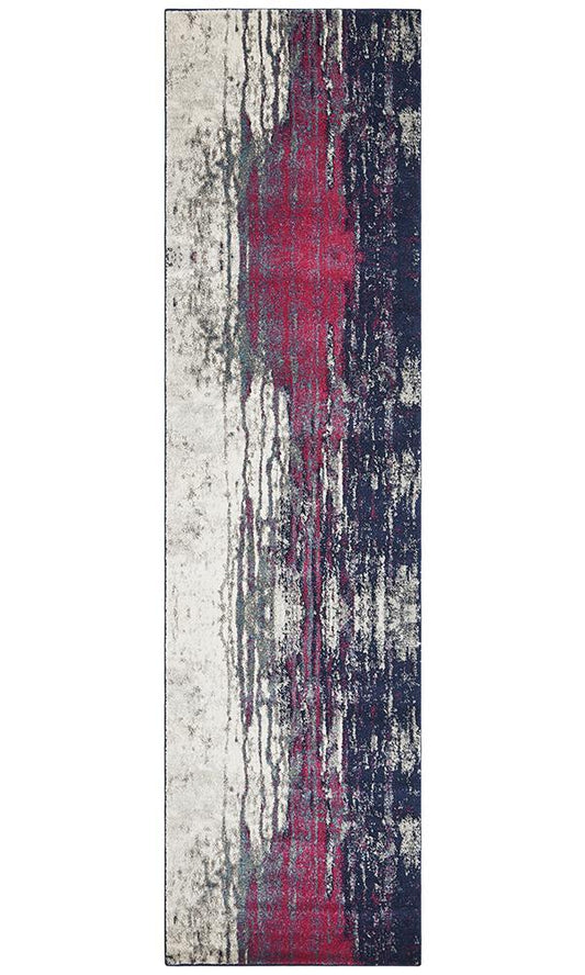 Mila Abstract Multi-Colour Transitional Hallway Runner Rug