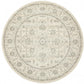 Elsa White Transitional Round Rug