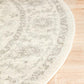 Elsa White Transitional Round Rug