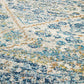 Monica Transitional Multi-Colour Blue & Tangerine Round Rug