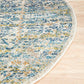 Monica Transitional Multi-Colour Blue & Tangerine Round Rug