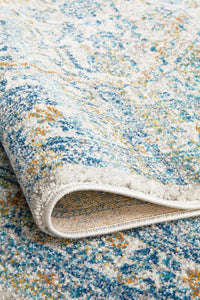 Thumbnail for Monica Transitional Blue & Tangerine Rug