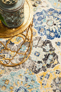 Thumbnail for Vivian Blossom Transitional Multi-Colour Round Rug