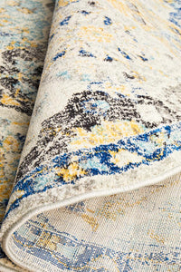 Thumbnail for Vivian Blossom Transitional Multi-Colour Round Rug
