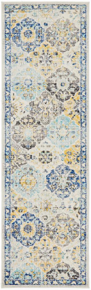 Vivian Blossom Transitional Multi-Colour Rug hall runner