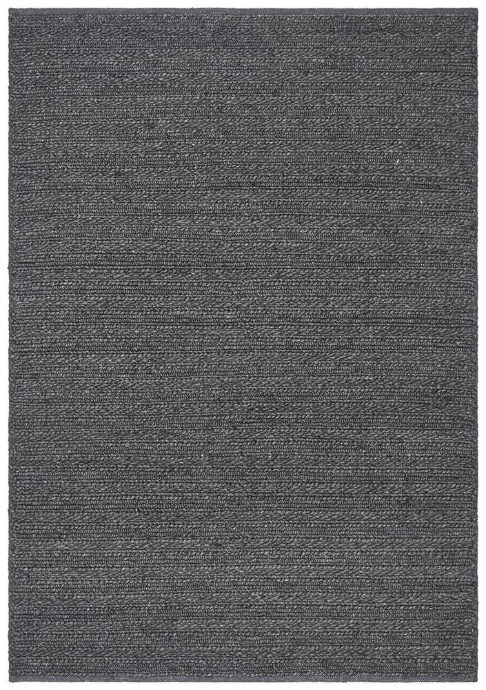 Eva Scandi Charcoal Hand Woven Rug