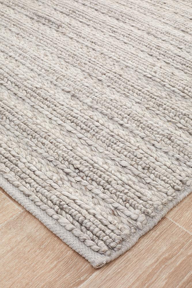 Eva Scandi Grey Hand Woven Rug