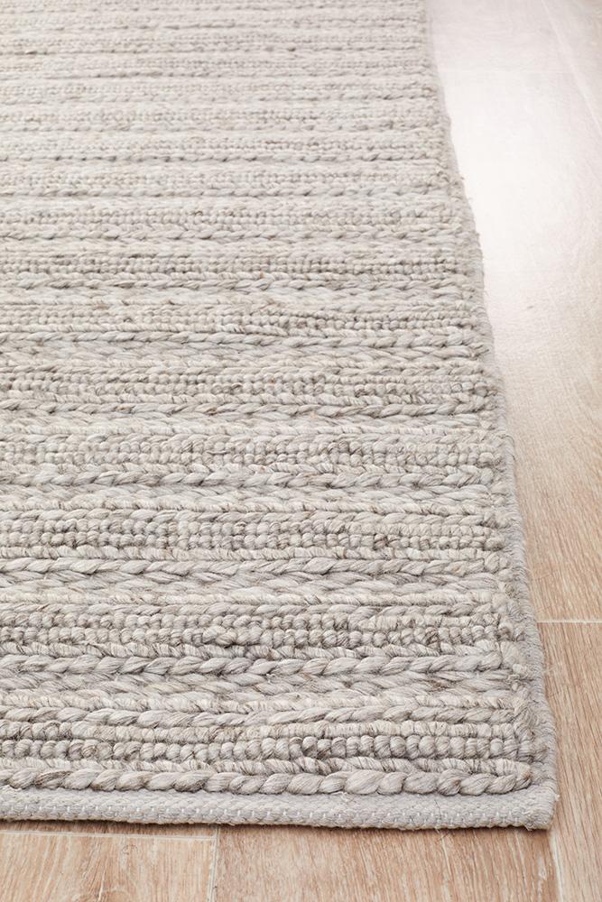 Eva Scandi Grey Hand Woven Rug
